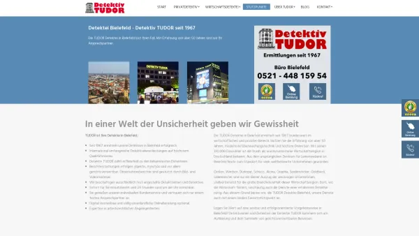 Website Screenshot: TUDOR Detektei Bielefeld - Detektei Bielefeld - Detektiv Tudor für Sie vor Ort. / Detektei TUDOR - Date: 2023-06-16 10:11:45