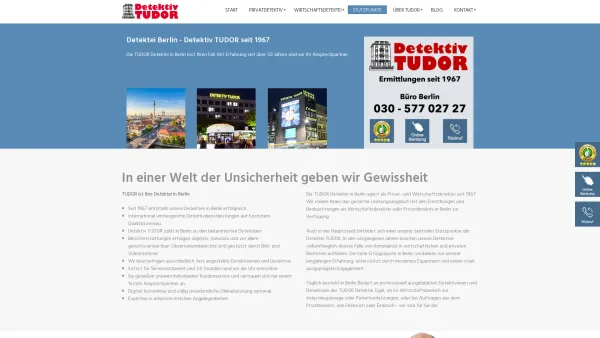 Website Screenshot: TUDOR Detektei Berlin - Tudor Detektei Berlin seit 1967 / Detektei TUDOR - Date: 2023-06-16 10:11:45