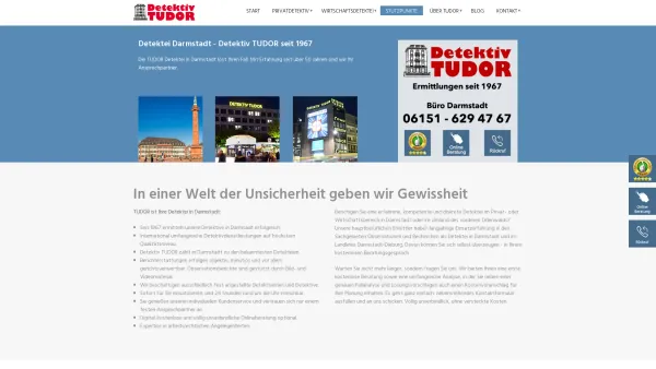 Website Screenshot: TUDOR Detektei Darmstadt - Detektei Darmstadt lokale Ermittlungen seit 1967 / Detektei TUDOR - Date: 2023-06-16 10:11:45