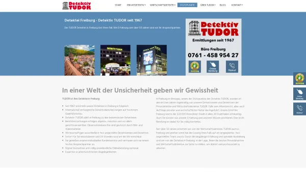 Website Screenshot: TUDOR Detektei Freiburg - Detektiv Freiburg - Detektei TUDOR - Detektei Freiburg / Detektei TUDOR - Date: 2023-06-16 10:11:45