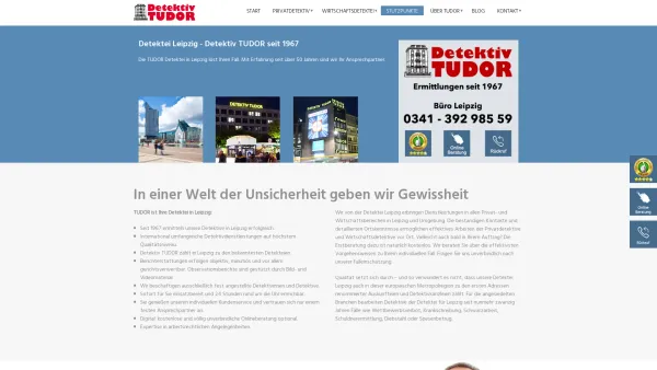 Website Screenshot: TUDOR Detektei Leipzig - In Leipzig ortskundige Detektive der Detektei Tudor / Detektei TUDOR - Date: 2023-06-16 10:11:45