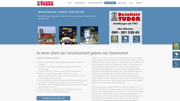 Website Screenshot: TUDOR Detektei München - Tudor Detektei München seit 1967 / Detektei TUDOR - Date: 2023-06-16 10:11:45