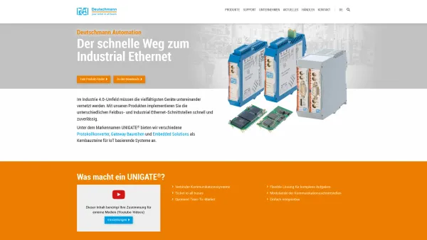 Website Screenshot: Deutschmann Automation GmbH & Co. KG - Deutschmann Automation - Der schnelle Weg zum Industrial Ethernet / Deutschmann Automation - Date: 2023-06-16 10:11:45
