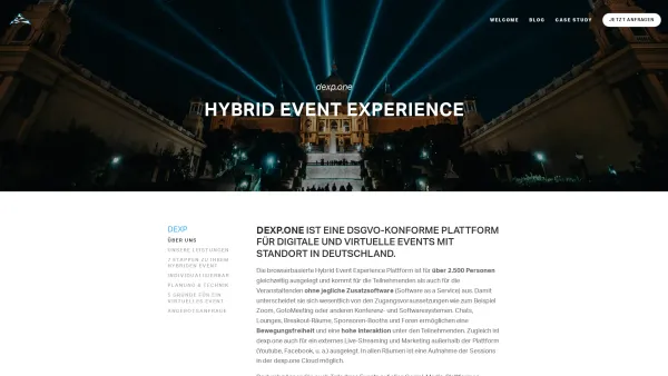Website Screenshot: Digitale Event Plattform - Über uns — dexp.one - Date: 2023-06-20 10:41:56