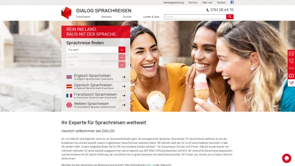 Website Screenshot: DIALOG Sprachreisen International GmbH - Sprachreisen: Sprachkurse - Sprachschulen weltweit | DIALOG - Date: 2023-06-20 10:41:56