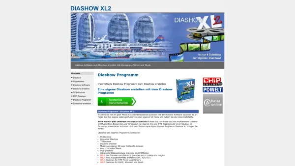 Website Screenshot: www.diashow.com - Diashow Programm zum eigene Diashow erstellen mit Musik - Date: 2023-06-16 10:11:45