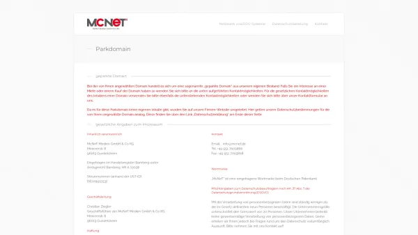 Website Screenshot: die medienagentur -  Der etwas andere  Service! - McNeT Medien GmbH & Co KG | Parkdomain - Date: 2023-06-16 10:11:49
