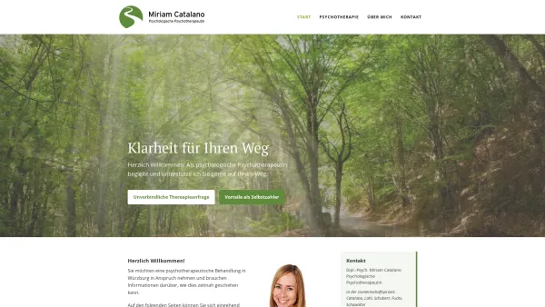 Website Screenshot: Miriam Catalano, Dipl.-Psychologin und Psychologische Psychotherapeutin - Psychotherapie in Würzburg - Dipl.-Psych. Miriam Catalano - Date: 2023-06-16 10:11:49
