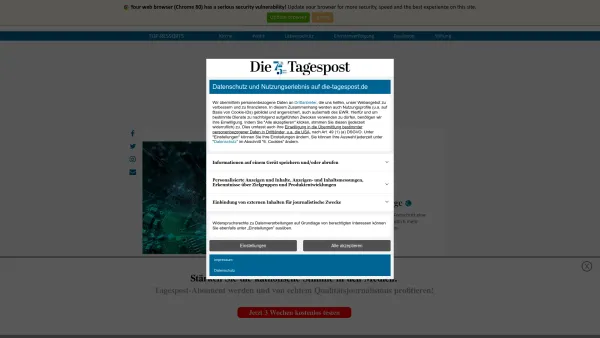 Website Screenshot: Die Tagespost - Die Tagespost - Katholische Zeitung für Politik, Gesellschaft und Kultur | Die Tagespost - Date: 2023-06-16 10:11:49