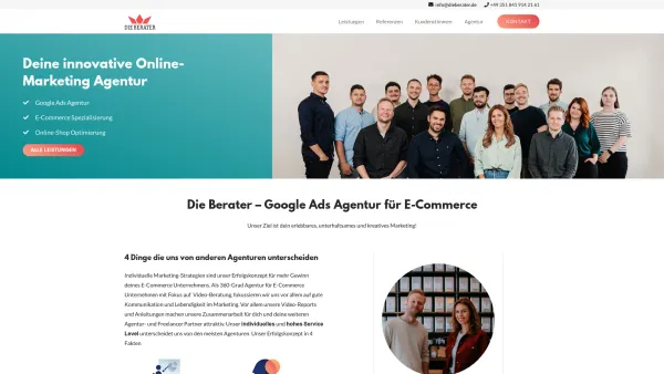 Website Screenshot: Die Berater SEO & Online Marketing Dresden - Google Ads & E-Commerce Agentur | Die Berater Online Marketing - Date: 2023-06-20 10:41:56