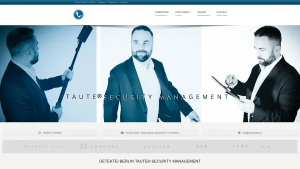 Website Screenshot: Detektei Berlin-Taute Security Management - Detektei Berlin Taute® Security Management - Sweep Consulting - Date: 2023-06-16 10:11:49