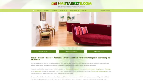Website Screenshot: DieHautaerzte.com Privatpraxis für Dermatologie - Home - Dr. Stefan Sünkel - Hautarzt in München & Starnberg - Date: 2023-06-16 10:11:49