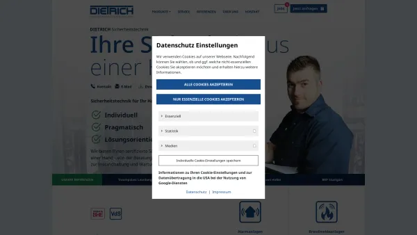 Website Screenshot: Dietrich Sicherheitstechnik GmbH - Dietrich Sicherheitstechnik | Sicherheit mit Qualität - Date: 2023-06-20 10:41:56