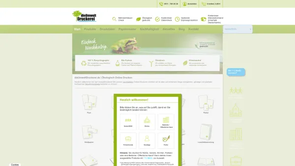 Website Screenshot: dieUmweltDruckerei GmbH - dieUmweltDruckerei.de | ökologisch online drucken - Date: 2023-06-16 10:11:49