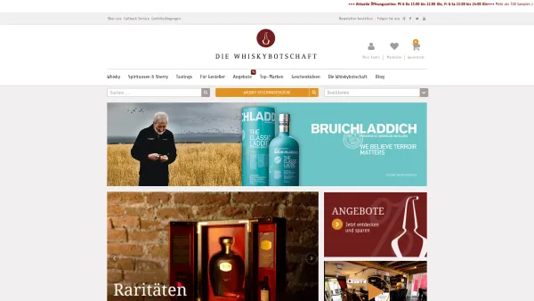 Website Screenshot: Die Whiskybotschaft GmbH - Bester Whisky Onlineshop mit Bar, Shop & Lounge mit 1000 Whiskys die Whiskybotschaft - Date: 2023-06-16 10:11:49