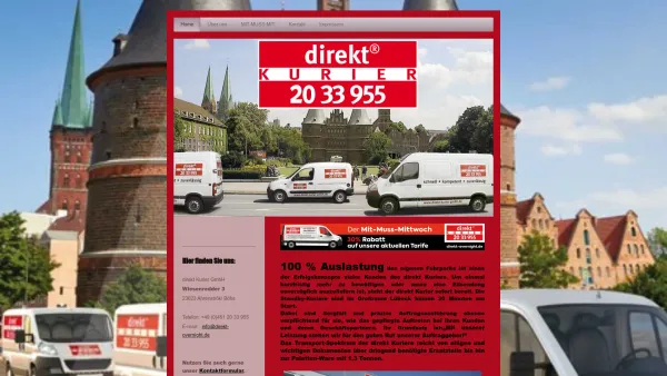 Website Screenshot: direkt Kurier GmbH Kurierdienste - direkt-overnight-Kurier - Home - Date: 2023-06-16 10:11:49