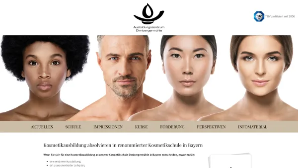 Website Screenshot: Ausbildungszentrum Dirnbergermühle - Kosmetikausbildung/Kosmetikschule Bayern: Dirnbergermühle - Date: 2023-06-16 10:11:49