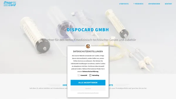 Website Screenshot: Dispocard GmbH -  Ihr Partner für medizinisch-technische  Geräte und Zubehör - Dispocard Großhandel für medizinisch-technische Geräte - Date: 2023-06-16 10:11:49
