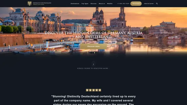 Website Screenshot: Distinctly Deutschland German Luxury Travel GmbH - Home | Distinctly Deutschland - Date: 2023-06-16 10:11:49