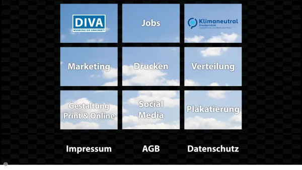 Website Screenshot: DIVA Medien & Marketing G.m.b.H. -  Wir bringen auch Kleine ganz groß raus. - Startseite - Date: 2023-06-16 10:11:49