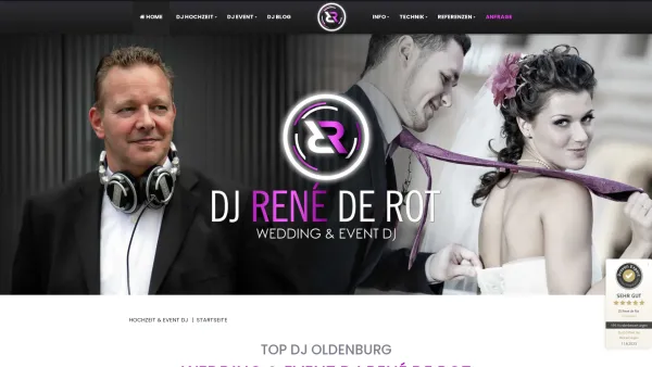 Website Screenshot: DJ René de Rot - Top DJ Oldenburg | DJ René de Rot | Dein Hochzeits- & Event-DJ - Date: 2023-06-16 10:11:49