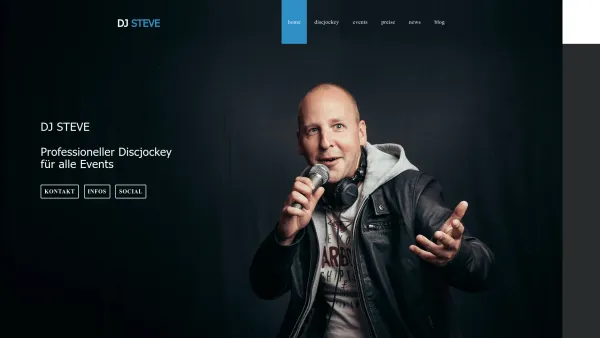 Website Screenshot: DJ Steve Professioneller Discjockey für alle Events - DJ Steve - Professioneller Discjockey für alle Events - Date: 2023-06-20 10:41:56
