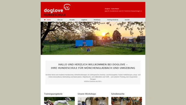 Website Screenshot: Hundeschule doglove Viersen - Doglove – Hundeschule | Hundetrainerausbildung | Tiergestützte Therapie | Mönchengladbach und Umgebung - Date: 2023-06-16 10:11:52