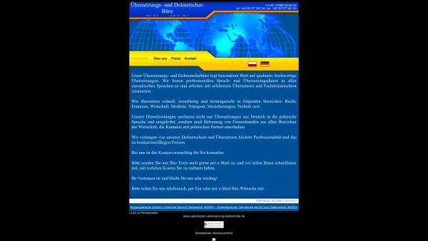 Website Screenshot: Dolmetscher und Übersetzungsbüro Waldemar Maluski - Berlin - Biuro tłumaczeń Waldemar Maluśki - Date: 2023-06-16 10:11:52