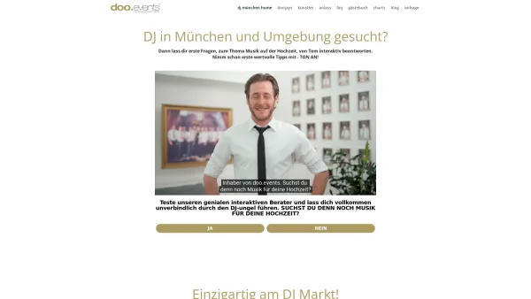 Website Screenshot: Doo.Events München - DJ München - Hochzeits Agentur & Service Oberbayern - Date: 2023-06-16 10:11:52