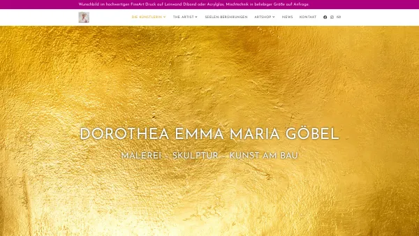 Website Screenshot: D'ORO-THEA GÖBEL Freischaffende Künstlerin - Dorothea Emma Maria Göbel Malerei Skulptur Kunst am Bau - Date: 2023-06-16 10:11:52