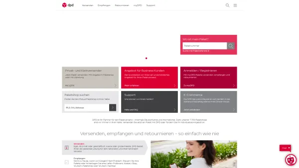 Website Screenshot: DPD Deutschland GmbH & Co. KG - DPD - Paketversand für Geschäfts- und Privatkunden » DPD - Date: 2023-06-16 10:11:52