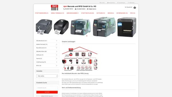 Website Screenshot: DPM Identsysteme GmbH - Barcode und RFID - dpm Barcode und RFID GmbH & Co. KG - Date: 2023-06-16 10:11:52