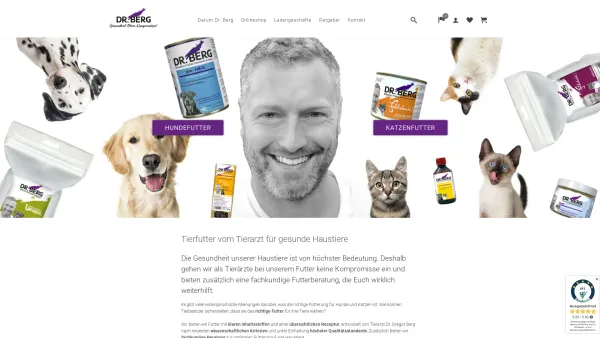 Website Screenshot: Dr. Berg Tiernahrung GmbH - Dr. Berg - Tierfutter vom Tierarzt für Hunde & Katzen - Date: 2023-06-20 10:41:56
