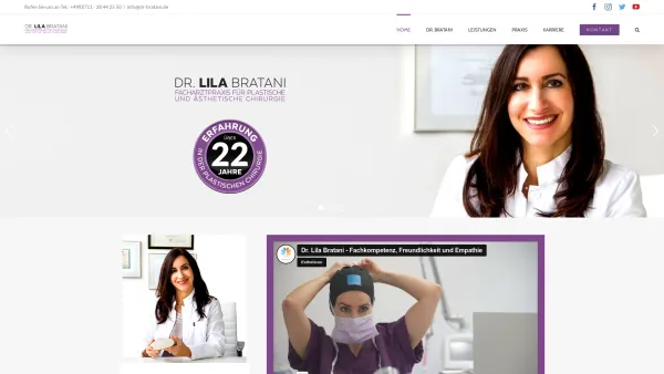 Website Screenshot: Dr. Lila Bratani - Dr. Lila Bratani | Plastische Chirurgie Stuttgart - Date: 2023-06-20 10:41:56