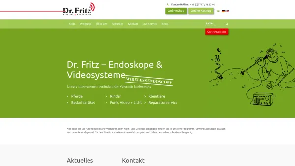 Website Screenshot: Dr. Fritz GmbH Endoskope und Videosysteme - Dr. Fritz – Endoskope & Videosysteme - Date: 2023-06-16 10:11:52