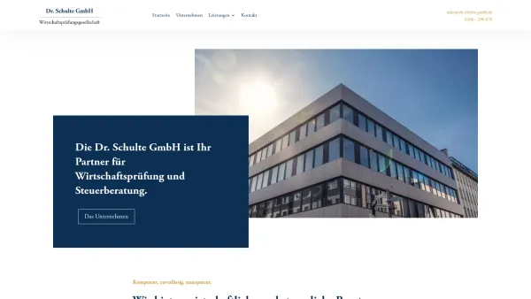 Website Screenshot: Dr. Schulte GmbH Wirtschaftsprüfungsgesellschaft -  Wirtschaftsprüfung und Steuerberatung - Startseite - Dr. Schulte - Date: 2023-06-16 10:11:52
