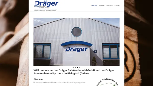 Website Screenshot: Dräger · Palettenhandel GmbH - Dräger Palettenhandel GmbH Recke | - Date: 2023-06-16 10:11:52