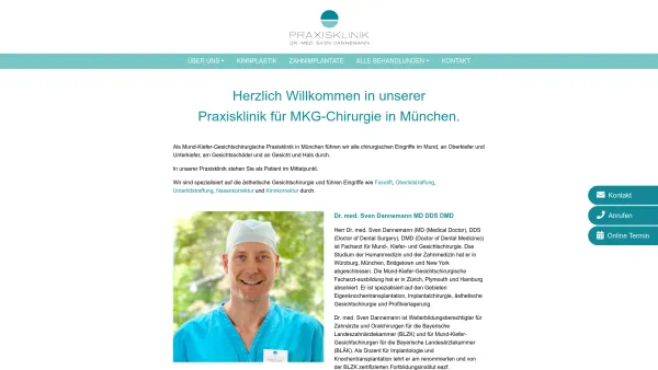 Website Screenshot: Dr. med. Sven Dannemann Mund-, Kiefer-, und Gesichtschirurgie - Mund-Kiefer-Gesichtschirurgie (MKG) in München | Dr. Dannemann - Date: 2023-06-16 10:11:52