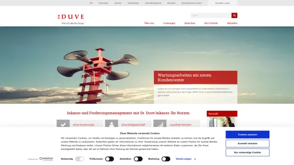 Website Screenshot: Dr. Duve Inkasso GmbH - Inkasso & Forderungsmanagement | Dr. Duve Inkasso GmbH - Date: 2023-06-16 10:11:52