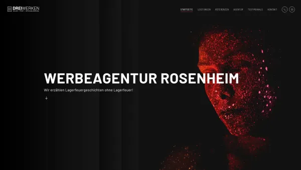 Website Screenshot: DREIWERKEN GmbH - Werbeagentur Rosenheim 》DREIWERKEN GmbH - Immer für Sie da! - Date: 2023-06-16 10:11:52