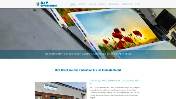Website Screenshot: D&T Offsetdruck - Druckerei in Lauenburg - D & T Offsetdruck ist Ihr Druckpartner im Großraum Hamburg - Date: 2023-06-16 10:11:55