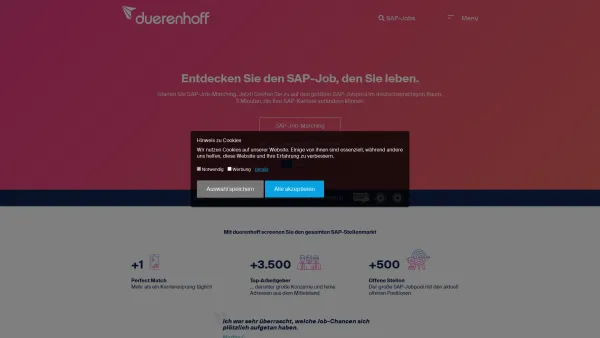 Website Screenshot: duerenhoff GmbH - Entdecken Sie Ihren nächsten SAP-Job – duerenhoff - Date: 2023-06-16 10:11:55