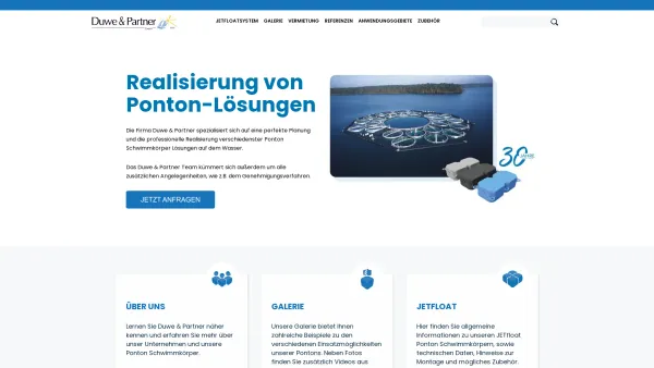 Website Screenshot: Duwe & Partner GmbH Wir bauen alle Schwimmanlagen - Pontons kaufen, Modulare Ponton Systeme vom Experten - Duwe.de - Date: 2023-06-16 10:11:55