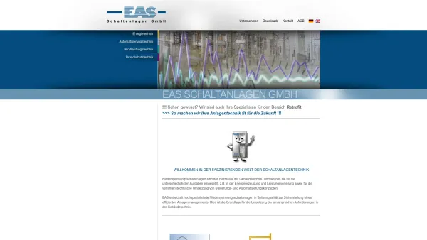 Website Screenshot: EAS Schaltanlagen GmbH - Niederspannungsschaltanlagen in Spitzenqualität | EAS - Date: 2023-06-16 10:11:55