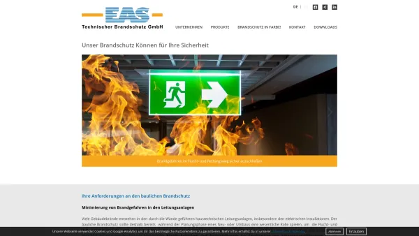Website Screenshot: EAS Technischer Brandschutz GmbH - Brandschutztechnik für Ihre Sicherheit | EAS - Date: 2023-06-16 10:11:55