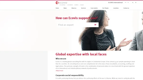 Website Screenshot: Ecovis BLB Steuerberatungsgesellschaft mbH - Global expertise with local faces - ECOVIS International - Date: 2023-06-16 10:11:55