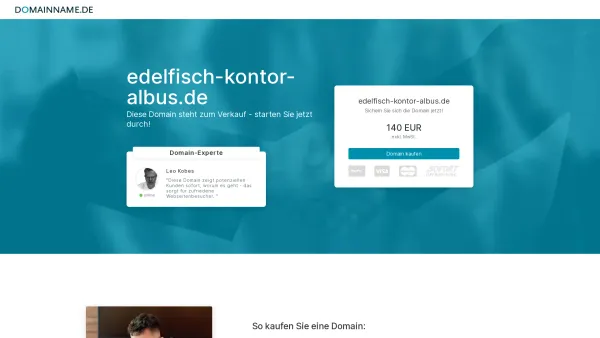 Website Screenshot: Edelfisch Kontor Meeresdelikatessen & mehr - Der Domainname edelfisch-kontor-albus.de steht zum Verkauf. - Date: 2023-06-16 10:11:55