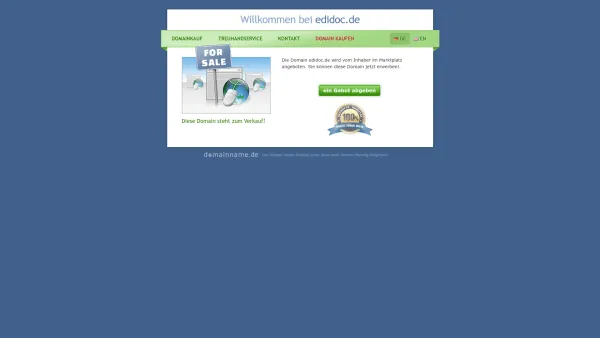Website Screenshot: EdiDoc GmbH -  Die externe Lösung in Sachen Technische  Dokumentation - edidoc.de steht zum Verkauf - Date: 2023-06-16 10:11:55