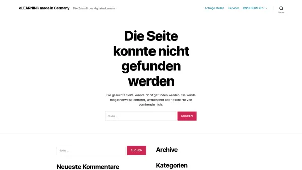 Website Screenshot: EDU Soft - Seite wurde nicht gefunden. - eLEARNING made in Germany - Date: 2023-06-20 10:41:56