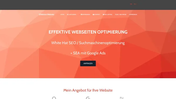 Website Screenshot: Webagentur Effektive Website - Professionelle Website-Optimierung / SEO + Google Ads - Date: 2023-06-16 10:11:58